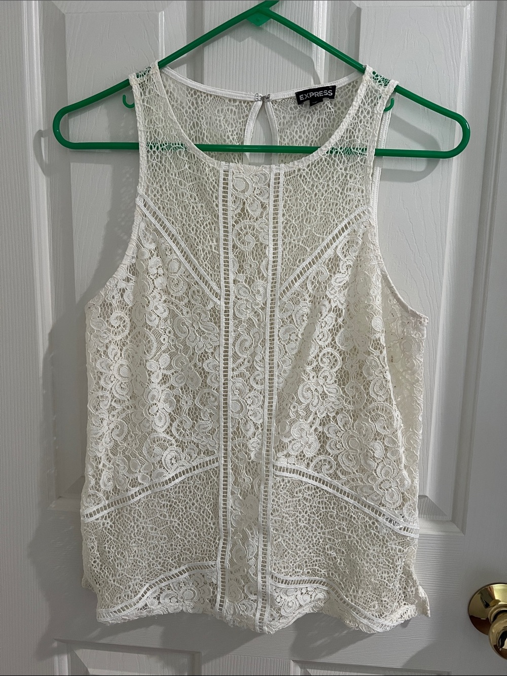 Express Ivory Floral Lace Camisole